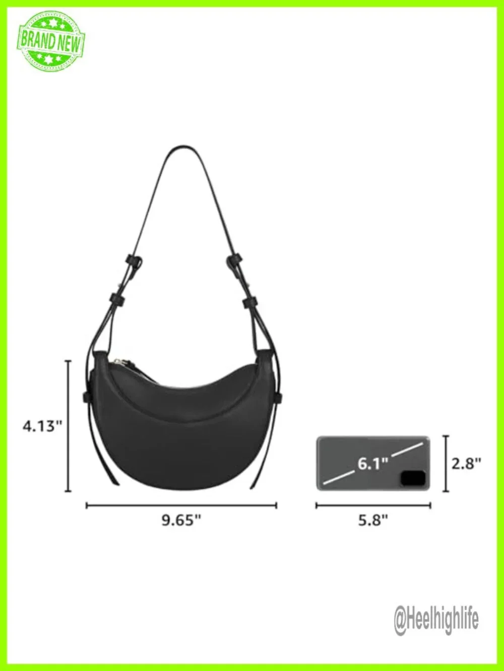 Faux Leather Saddle Bag Crescent Crossbody Hobo Purse with 2 Straps